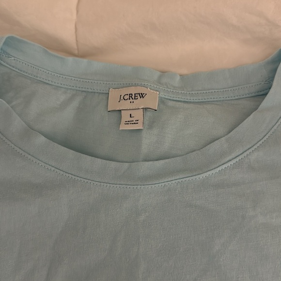 Blue J.crew factory ruffle sleeve tee - Picture 3 of 3